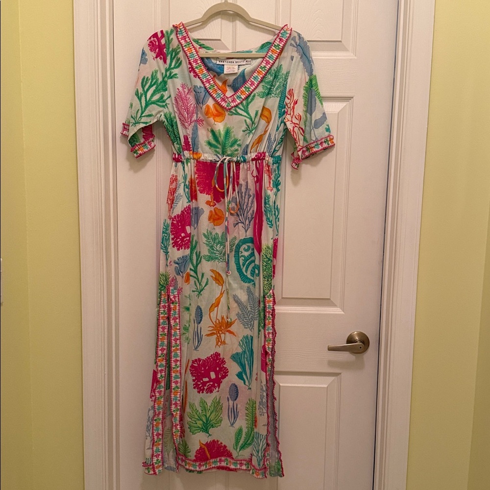 Gretchen Scott Designs Vibrant Fish Print Dress